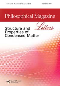 Cover image for Philosophical Magazine Letters, Volume 98, Issue 12, 2018