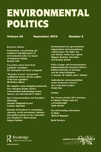 Cover image for Environmental Politics, Volume 24, Issue 5, 2015