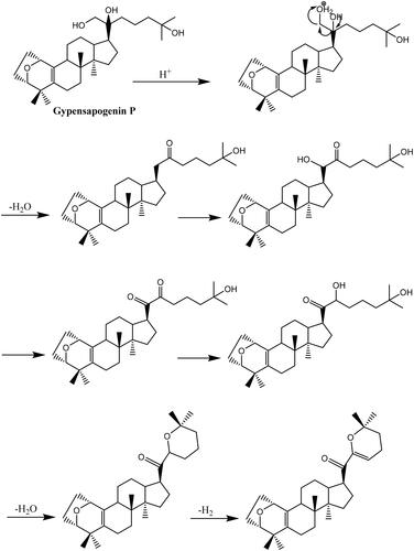 Scheme 1. Hypothetical mechanism for the formation of ring F in compound 1.