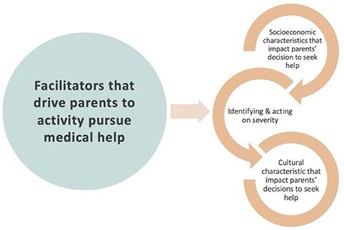 Figure 3 Themes and subthemes: facilitators that drive parents’ to actively pursue medical help.