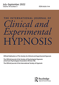 Cover image for International Journal of Clinical and Experimental Hypnosis, Volume 70, Issue 3, 2022