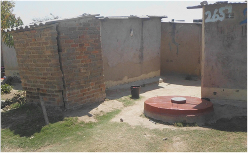 Figure 8. The close proximity of a pit latrine and a well.