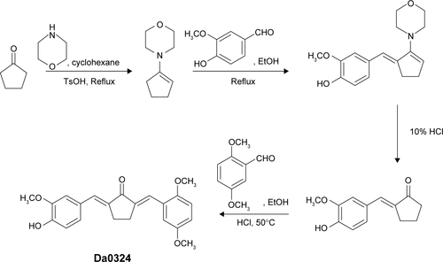 Figure S1 The chemical synthesis reaction of Da0324.