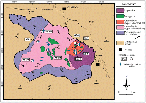 Figure 4. Geological map of the Tire area (modified after Candan, Citation1995; Çetinkaplan, Citation1995) with the location of isotopically dated samples.