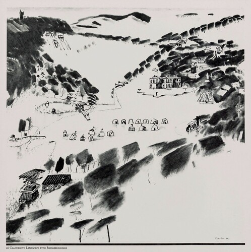 Figure 10. Drawing by Peter Wilson for Clandeboye Landscape with Bridgebuildings included in Peter Wilson (Citation1984), DM 2902.6.1 courtesy Drawing Matter Collections.