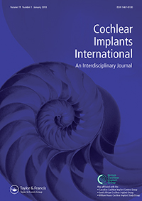 Cover image for Cochlear Implants International, Volume 19, Issue 1, 2018