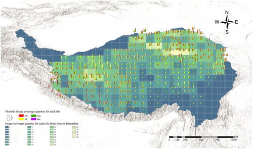 Figure 2. Acquisition of sentinel 2 images for TP from June to September 2022.