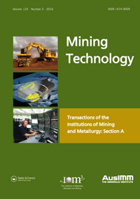 Cover image for Mining Technology, Volume 125, Issue 3, 2016