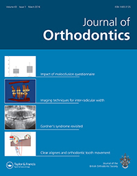 Cover image for Journal of Orthodontics, Volume 43, Issue 1, 2016