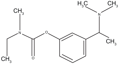 Figure 1 Chemical structure of rivastigmine (adapted from CitationCummings and Winblad 2007).