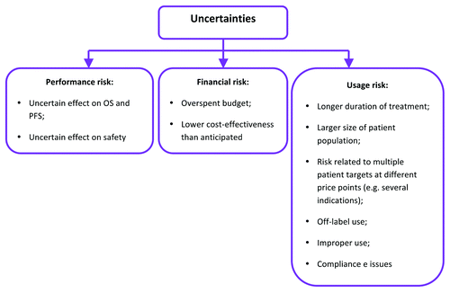 Figure 2. Uncertainties facing payers in assessing product value at launch.Citation5