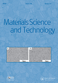 Cover image for Materials Science and Technology, Volume 34, Issue 13, 2018