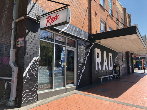 Figure 1. Exterior of rad bar, October 2018. Photograph by Zelmarie Cantillon.