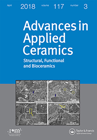 Cover image for Advances in Applied Ceramics, Volume 117, Issue 3, 2018