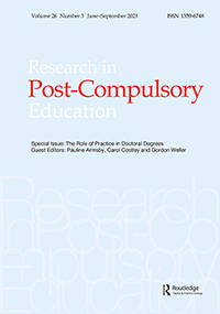 Cover image for Research in Post-Compulsory Education, Volume 26, Issue 3, 2021
