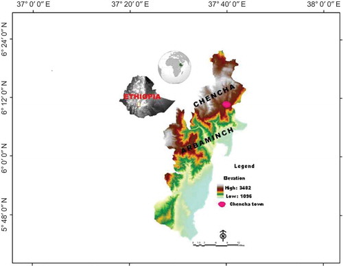 Figure 1. Location of the study area. To view this figure in colour, please see the online version of the journal.