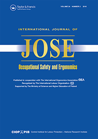 Cover image for International Journal of Occupational Safety and Ergonomics, Volume 24, Issue 2, 2018