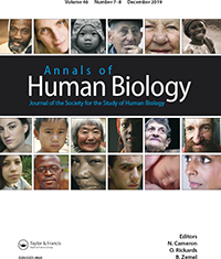 Cover image for Annals of Human Biology, Volume 46, Issue 7-8, 2019