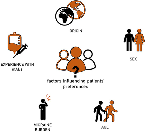 Figure 2 Factors influencing patients’ preferences on therapies.