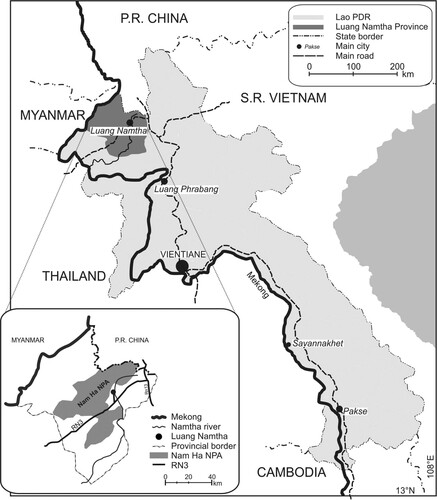 Figure 2. Map of the Nam Ha NPA area.