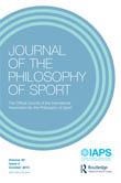Cover image for Journal of the Philosophy of Sport, Volume 40, Issue 2, 2013