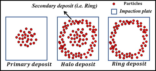 Figure 2. A schematic illustration of the deposit shapes.