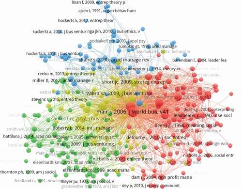 Figure 10. Co-citation network of publications