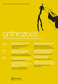 Cover image for Anthrozoös, Volume 31, Issue 2, 2018