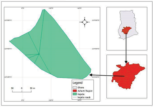 Figure 1. A map of Kejetia the study area.