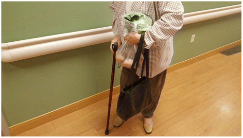 Figure 5. Accessing food with mobility problems.