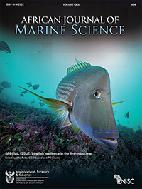 Cover image for African Journal of Marine Science, Volume 42, Issue 3, 2020