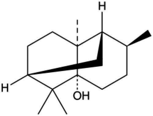 Figure 1. The molecular structure of PA: C15H26O.