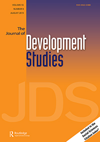 Cover image for The Journal of Development Studies, Volume 55, Issue 8, 2019