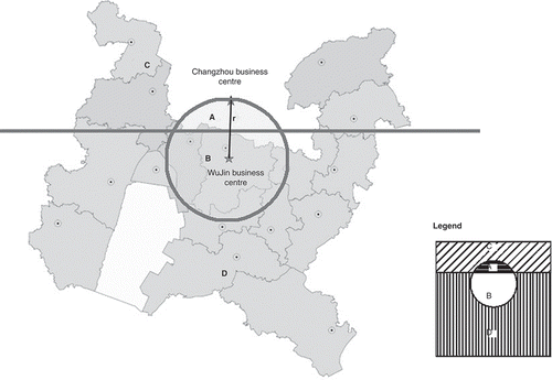 Figure 8. Four parts divided by simple geometries from Wujin District for λ validation.