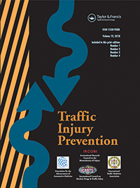 Cover image for Traffic Injury Prevention, Volume 19, Issue 3, 2018