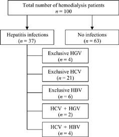Figure 3. Hepatitis G virus and its coinfection with other hepatotrophic viruses.