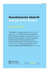 Cover image for Konsthistorisk tidskrift/Journal of Art History, Volume 91, Issue 1, 2022