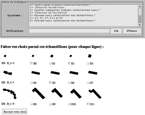 Figure 2.  Interface of the CARTABLE prototype (Hubert and Ruas Citation2003). The user is prompted to select the generalisations he likes.