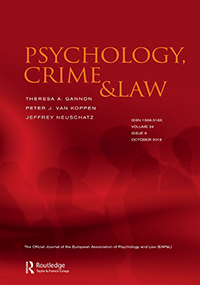 Cover image for Psychology, Crime & Law, Volume 24, Issue 9, 2018