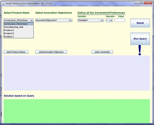 Figure 5. GUI for SIE system.