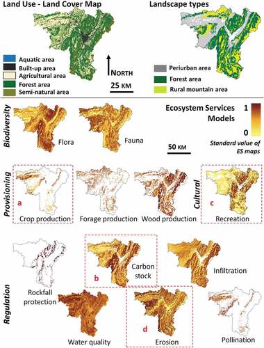 Figure 2. Map produced by the 12 ES models. Model specifications are provided in Table 1 and Suppl. Mat. S3.