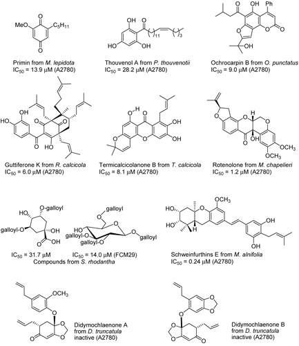 Figure 4.  Structures of aromatic compounds.