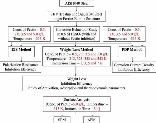 Figure 4. Flow chart summarizing the methodology using in the experiment