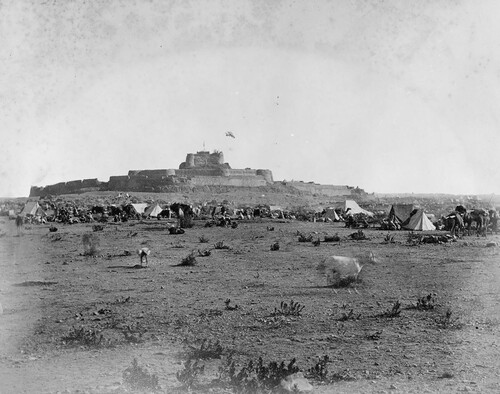 Figure 3. The British Army camp at Fort Jamrud, Afghanistan. 1879 British Army official photographer IWM Q 69819.