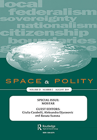Cover image for Space and Polity, Volume 23, Issue 2, 2019