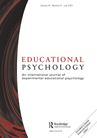 Cover image for Educational Psychology, Volume 41, Issue 6, 2021