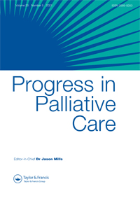 Cover image for Progress in Palliative Care, Volume 29, Issue 5, 2021