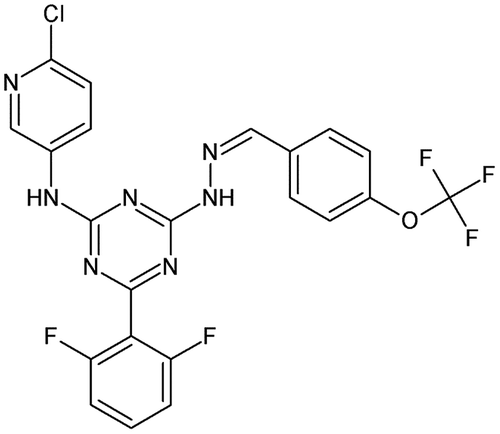 Figure 14. Example of triazine very active against A. aegypti.