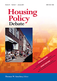 Cover image for Housing Policy Debate, Volume 31, Issue 1, 2021
