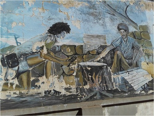 Figure 8. Wall painting of fighters, Beirut Street, Asmara.